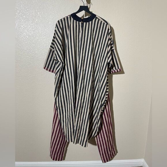 Ikkivi Mati Striped Black and Red Pants Set - Picture 2 of 5